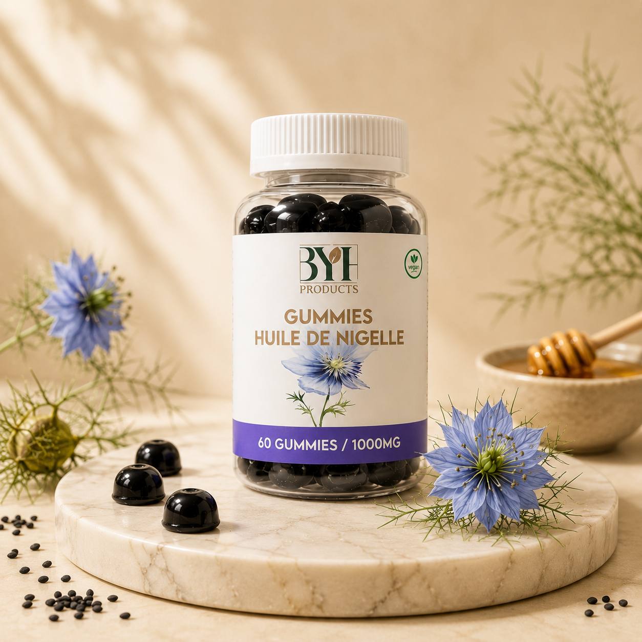 Gummies Huile de Nigelle – 60 Gummies / 1000 mg